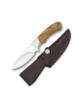 Cuchillo caza con mango de olivo (22,8 cm.)