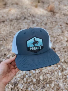 Men's Hooey Ranchero Punchy Hat Blue/White w/Black & Blue Patch-