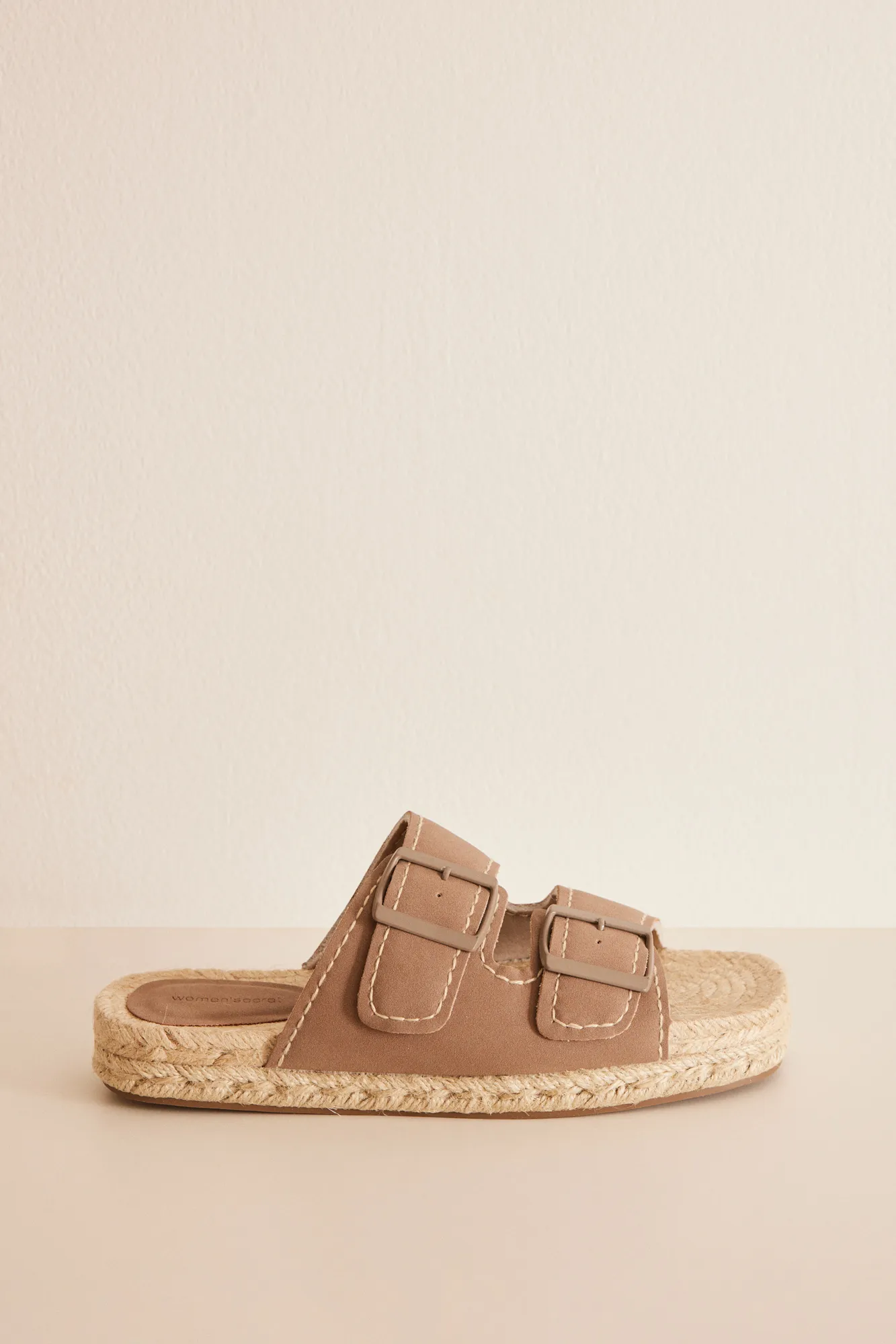 Sandalias yute beige hebillas